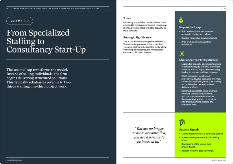 Beyond Staffing report page spread