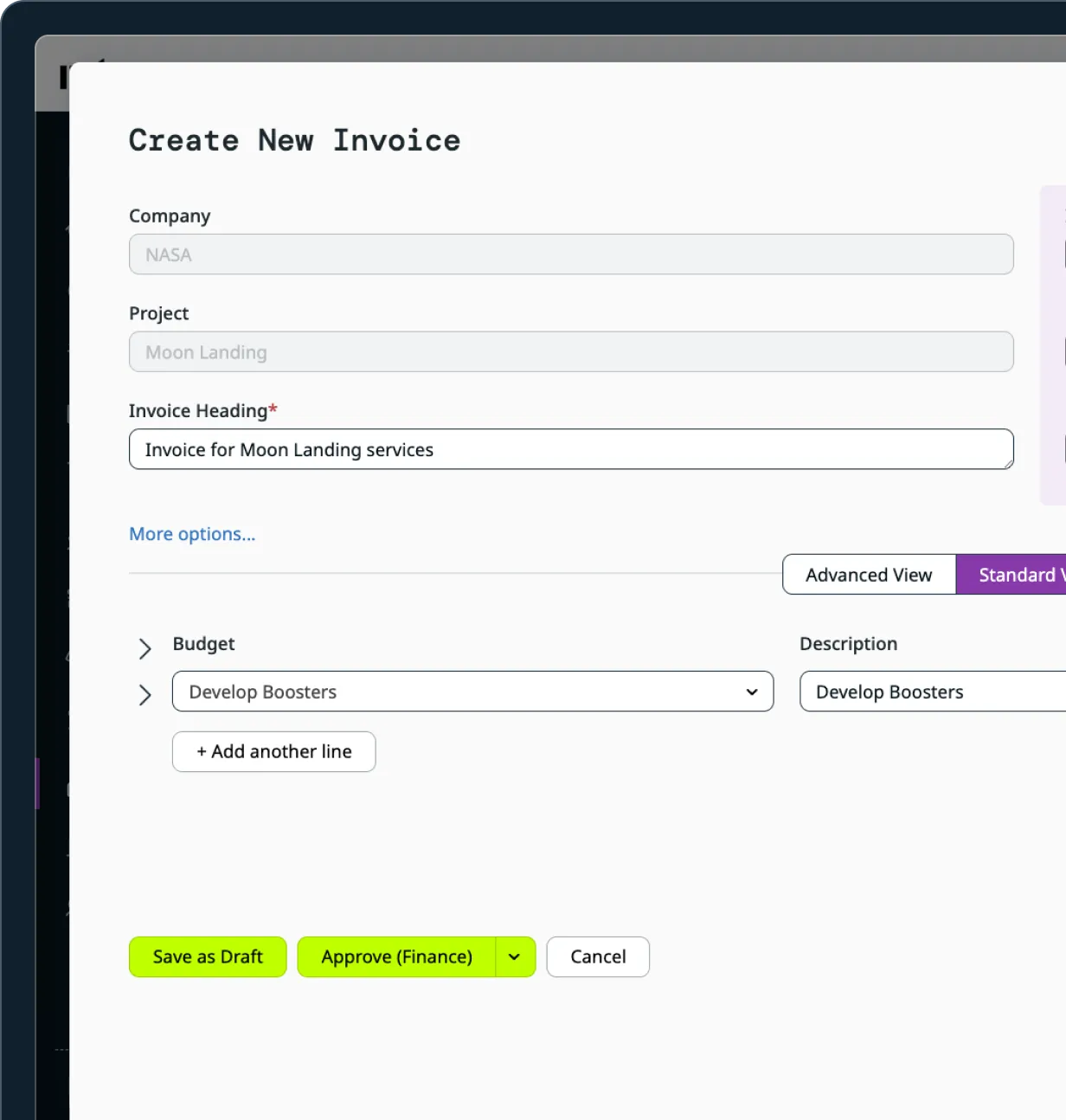 Invoicing UI
