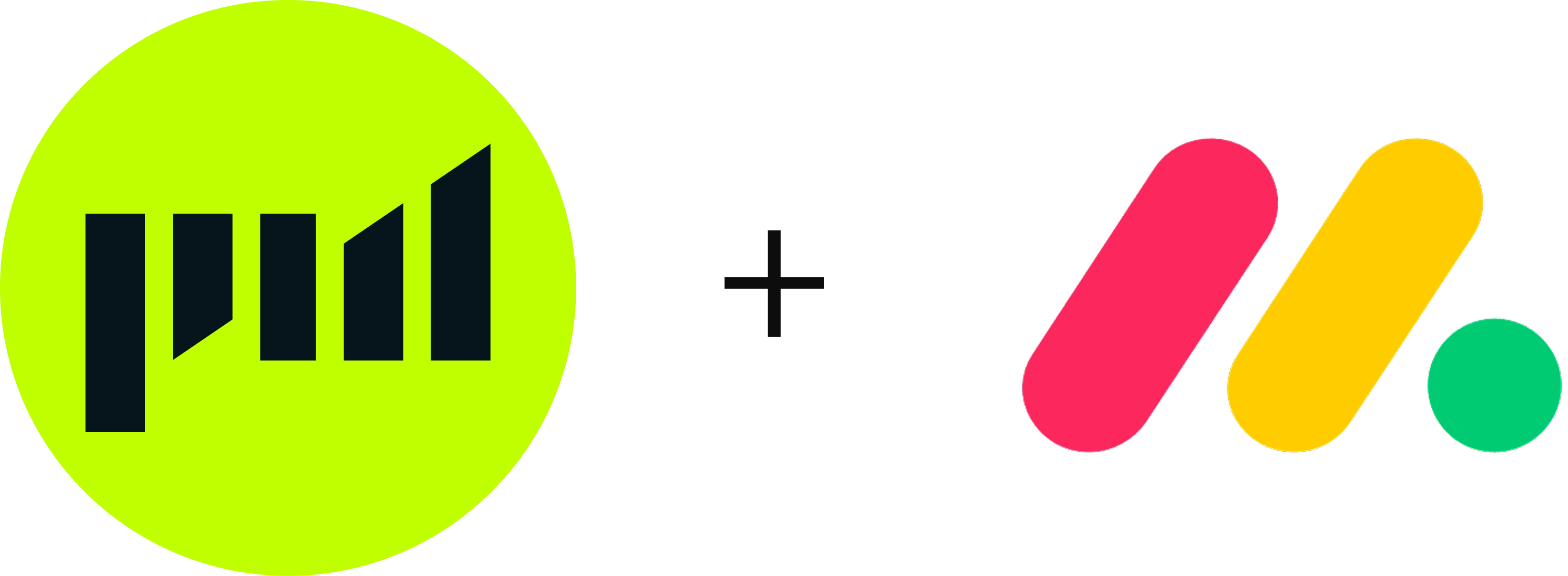 Green circle with ascending bar chart icon plus colorful diagonal bars and a green dot on white background.