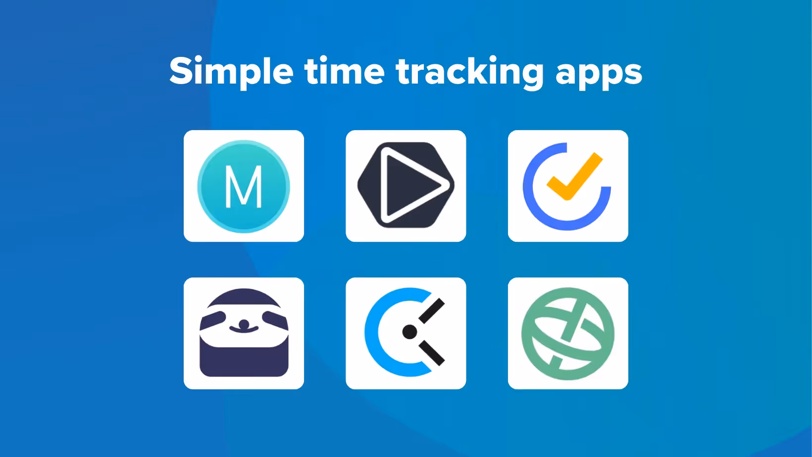 Simple time tracking apps