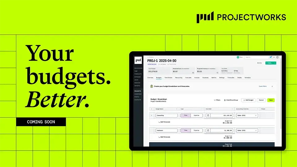 Your budgets, better: We’re upgrading project budget and pricing in Projectworks