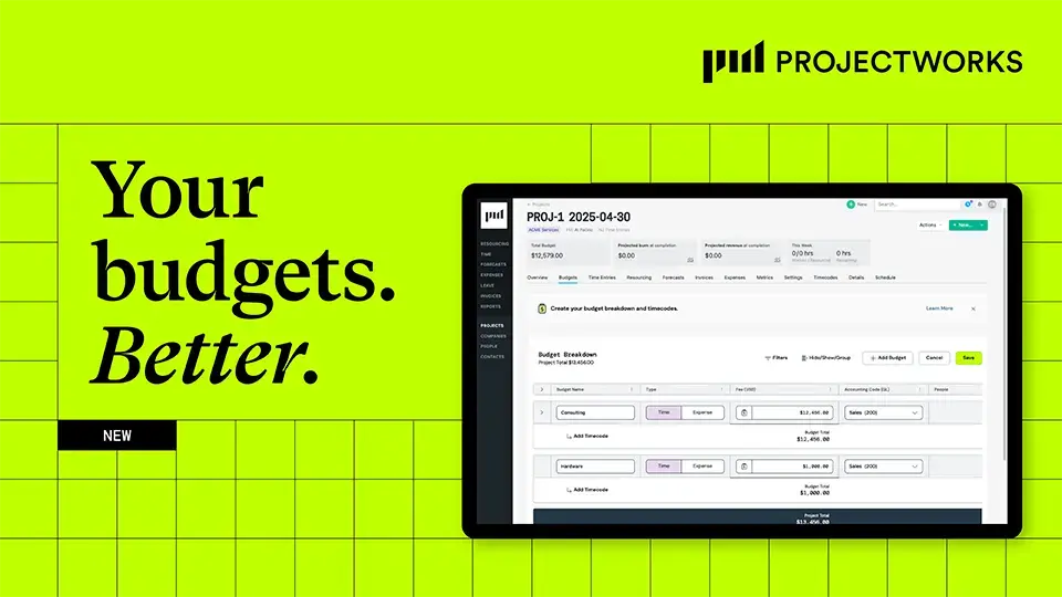 Your budgets, better: We’re upgrading project budget and pricing in Projectworks