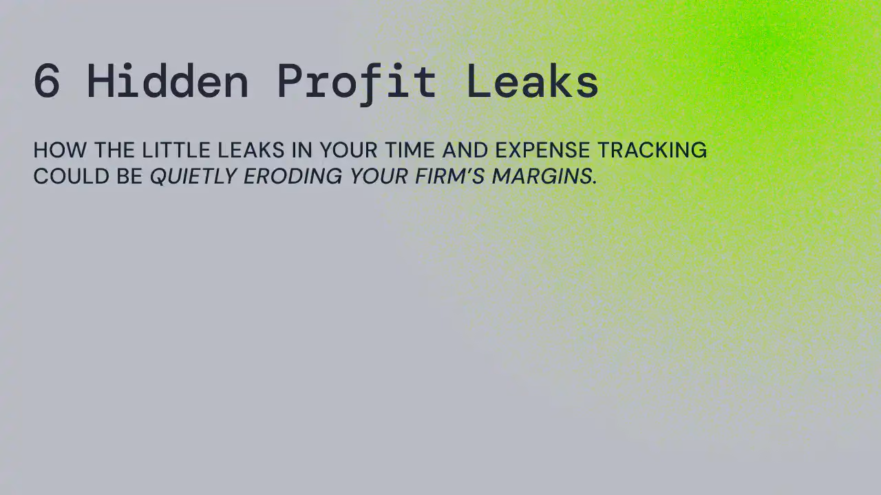Grey background with black headline reading '6 hidden profit leaks'