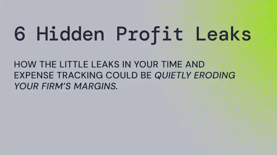 Grey background with black headline reading '6 hidden profit leaks'