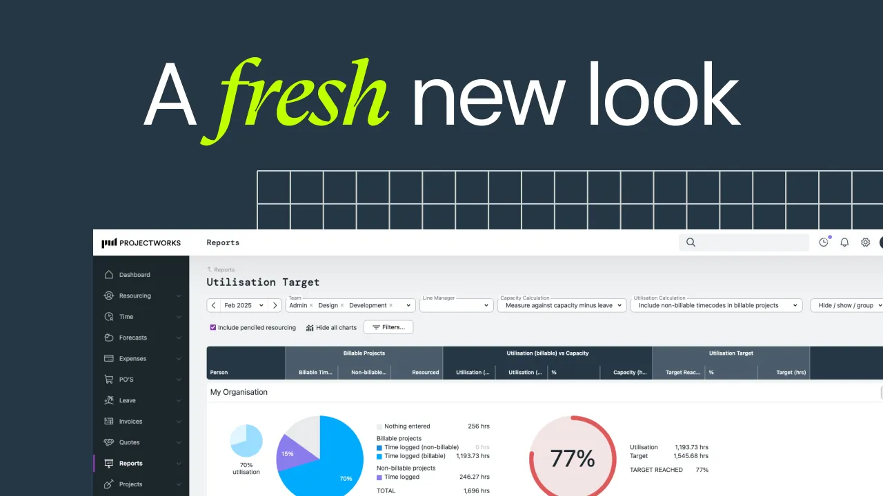 Clean and Consistent: We've Updated the Projectworks User Interface