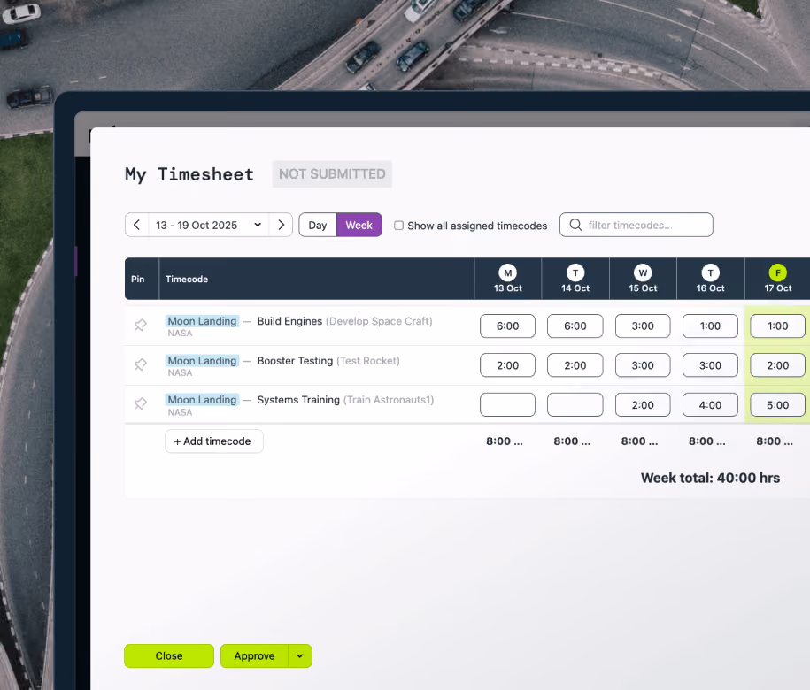 ProjectWorks dashboard showing project budget and burn details for Bundled Software Platform with $35,000 total budget and detailed expense and burn rates.