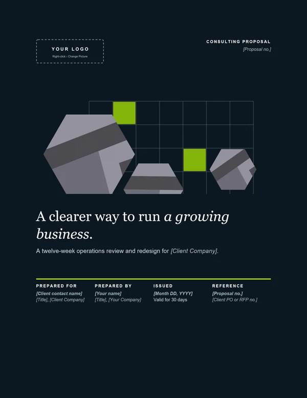 Free Consulting Proposal Template for Professional Services (Word + PDF)