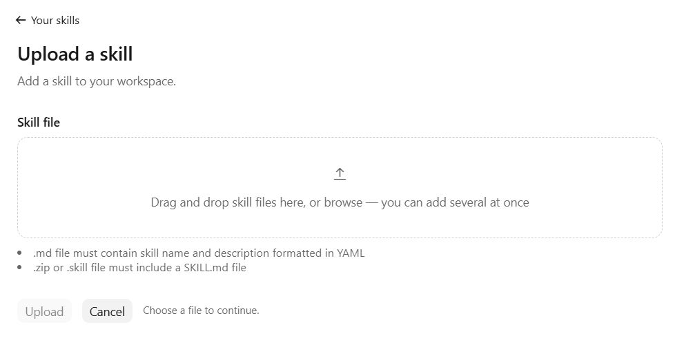 How to upload a Claude skill
