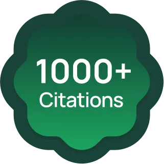 Green badge with white text reading '1000+ Citations'.
