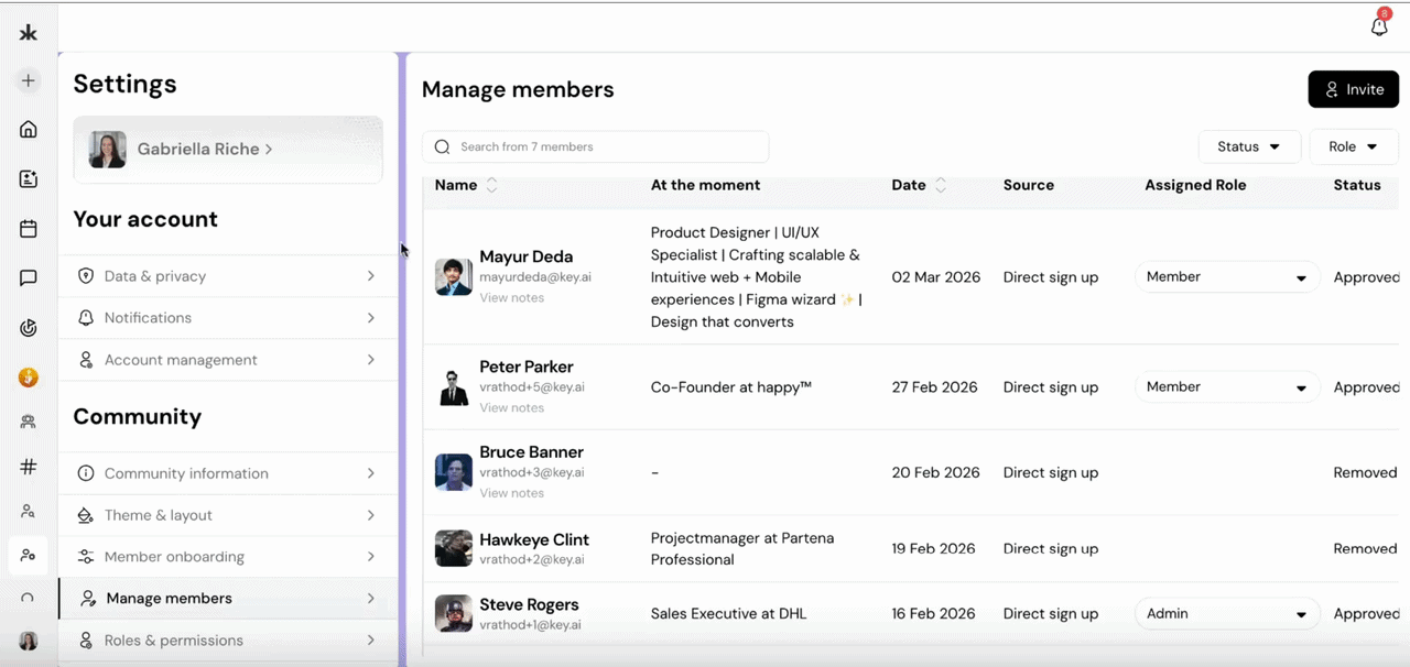 Member Notes Admin View