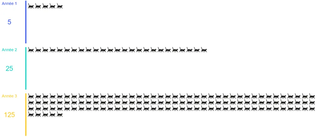 125 chatons en 3 ans !