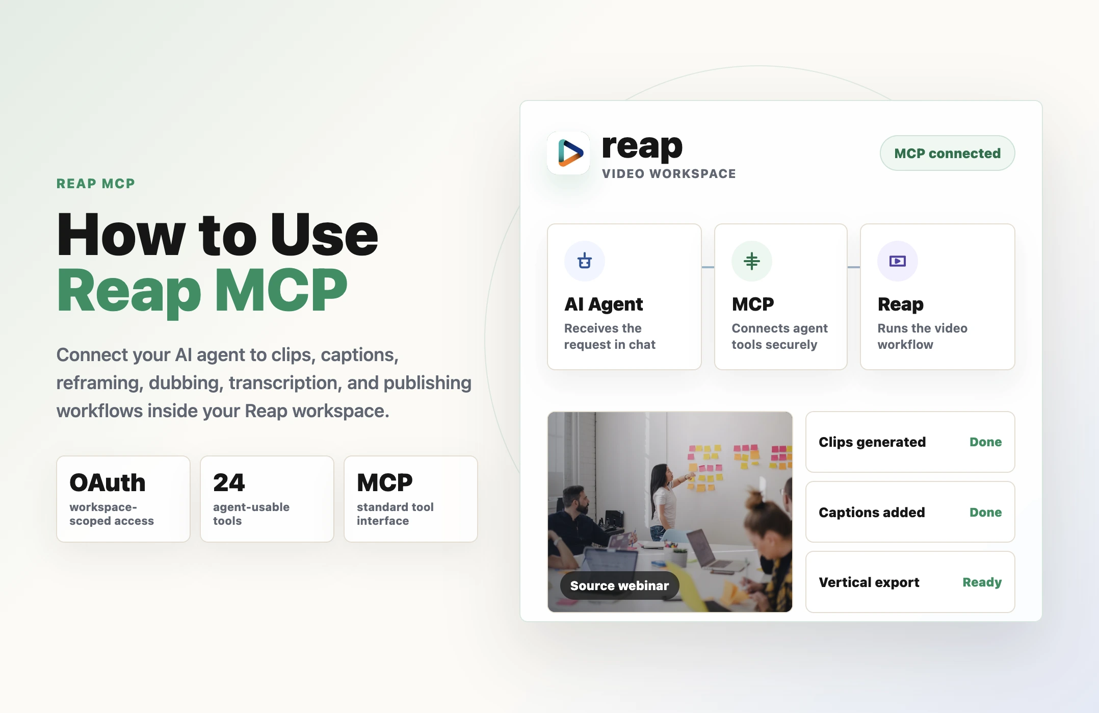 How to Use Reap MCP: Connect Your AI Agent to Your Video Workflow