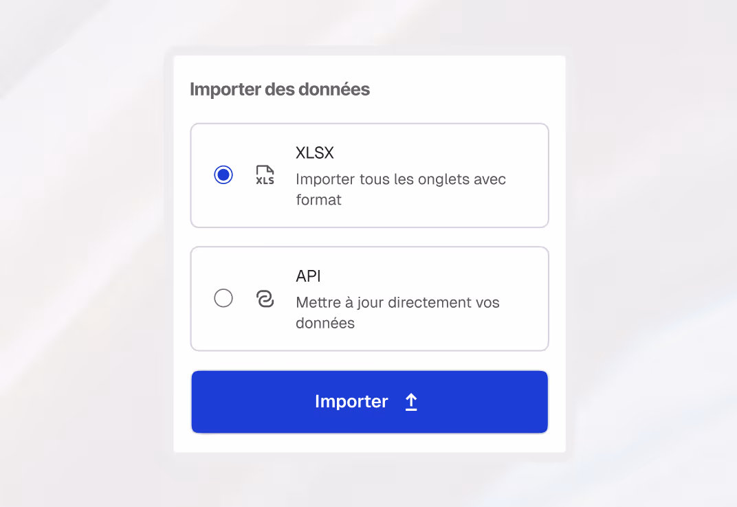 import des données