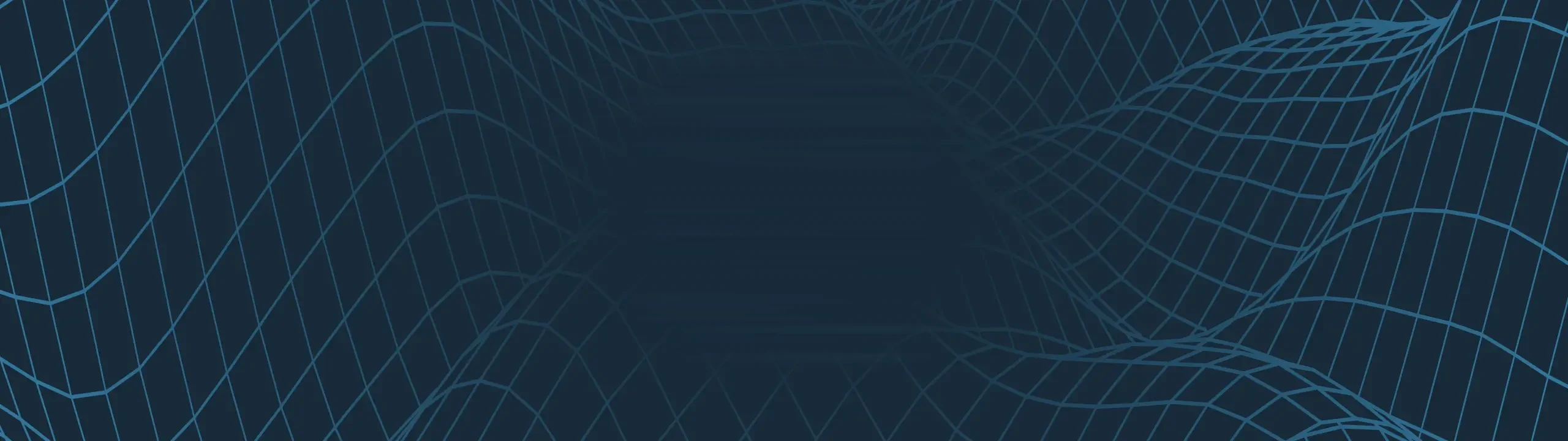 An abstract graphic of a chain link icon on a bright blue background, with a soft glow effect and subtle overlapping elements.