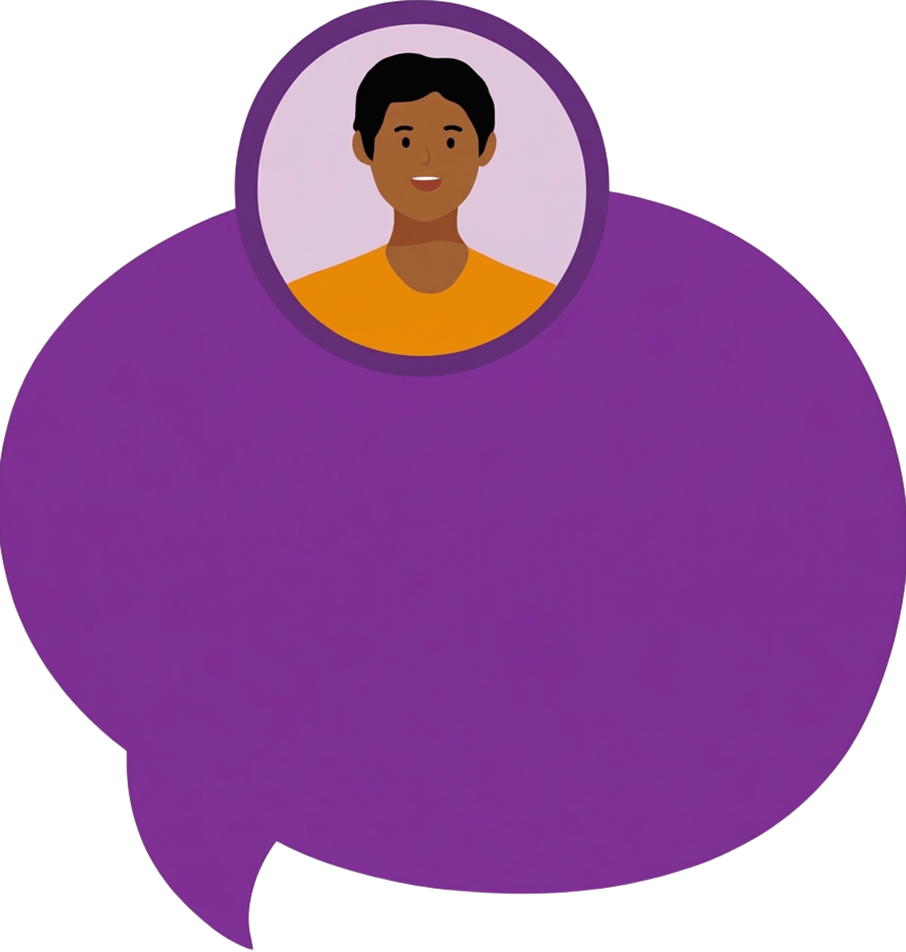 Speech Bubble Purple