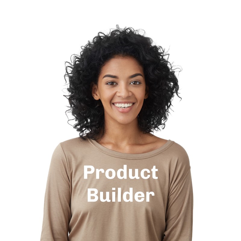 1. A woman with curly hair stands confidently beside the word "entrepreneur," symbolizing empowerment and business leadership.