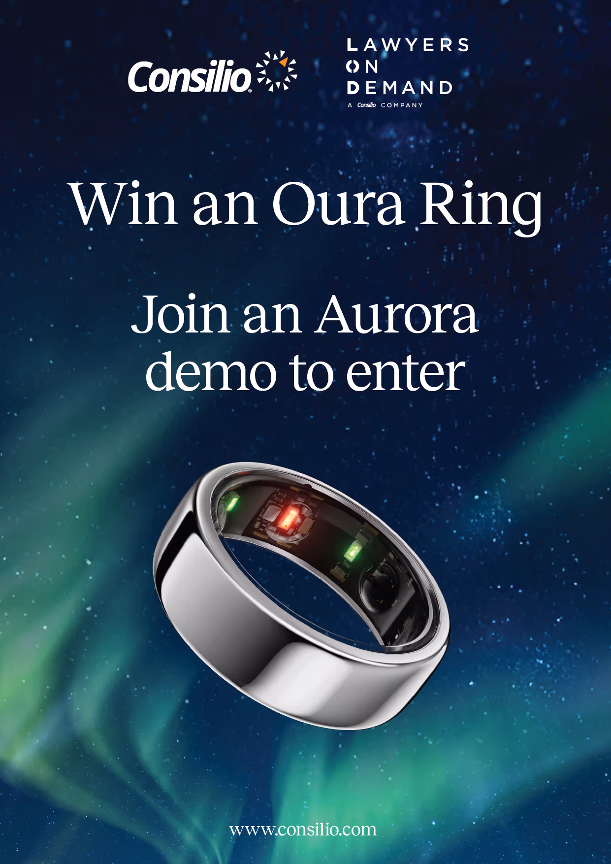 Win an Oura Ring - Join an Aurora demo to enter -  Consilio and Lawyers on Demand