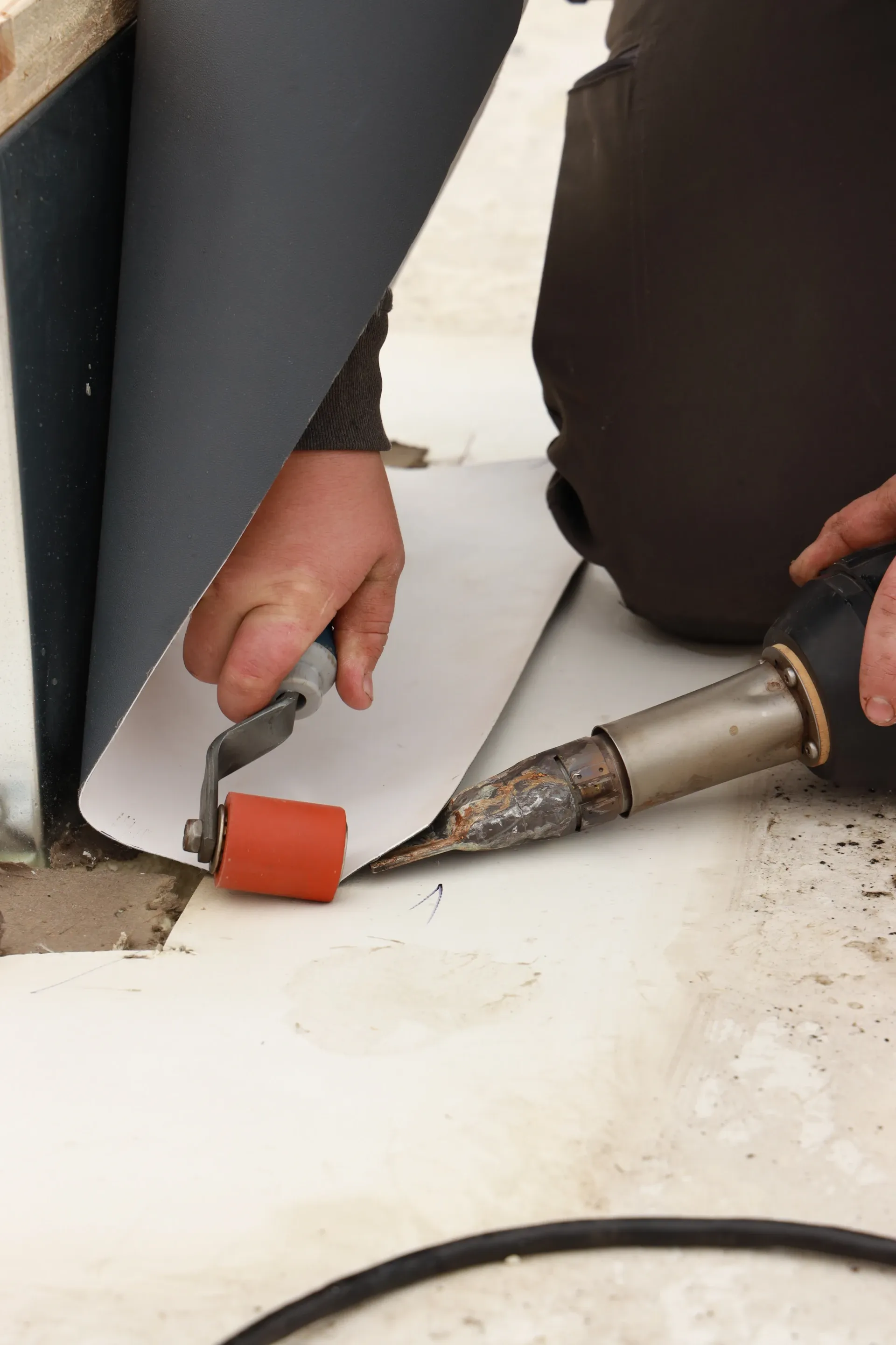 grand view repairing roof of commercial building