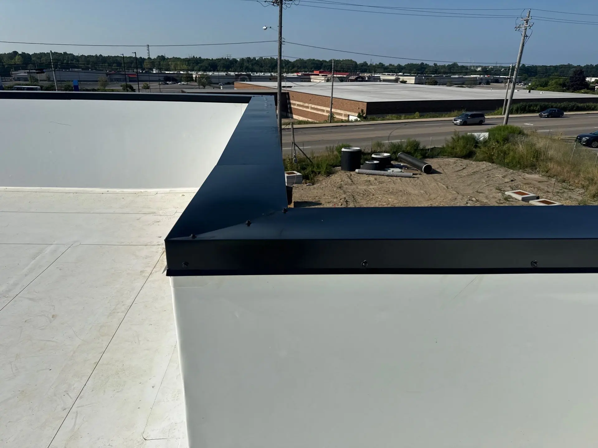 starbucks top of constructed roof