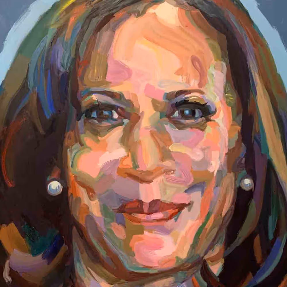Kamala Harris painting by Jo Hay