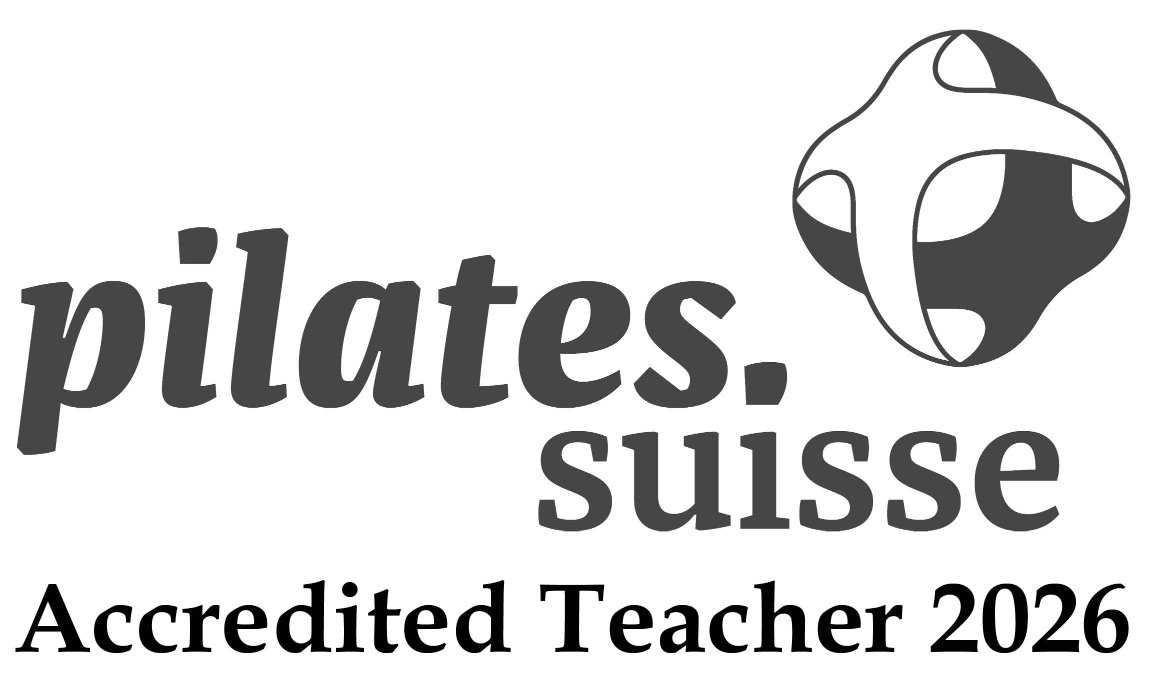 Logo Pilatessuisse Accredited Teacher 2026