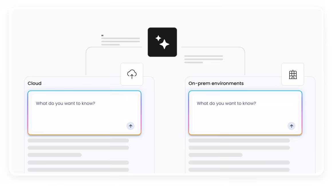 Deployment options cloud or on-prem environment screen