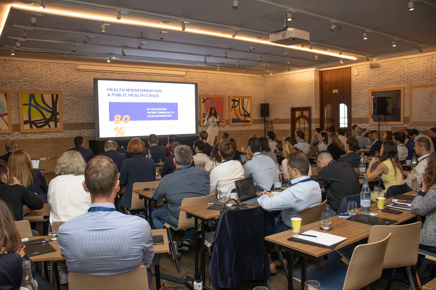 Photo of the audience at the Pharma Meets AI conference