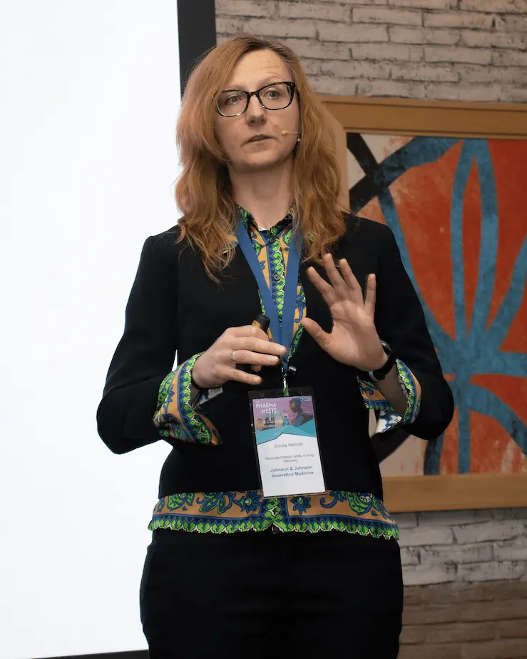 Photo of Dorota Herman at the Pharma Meets AI conference