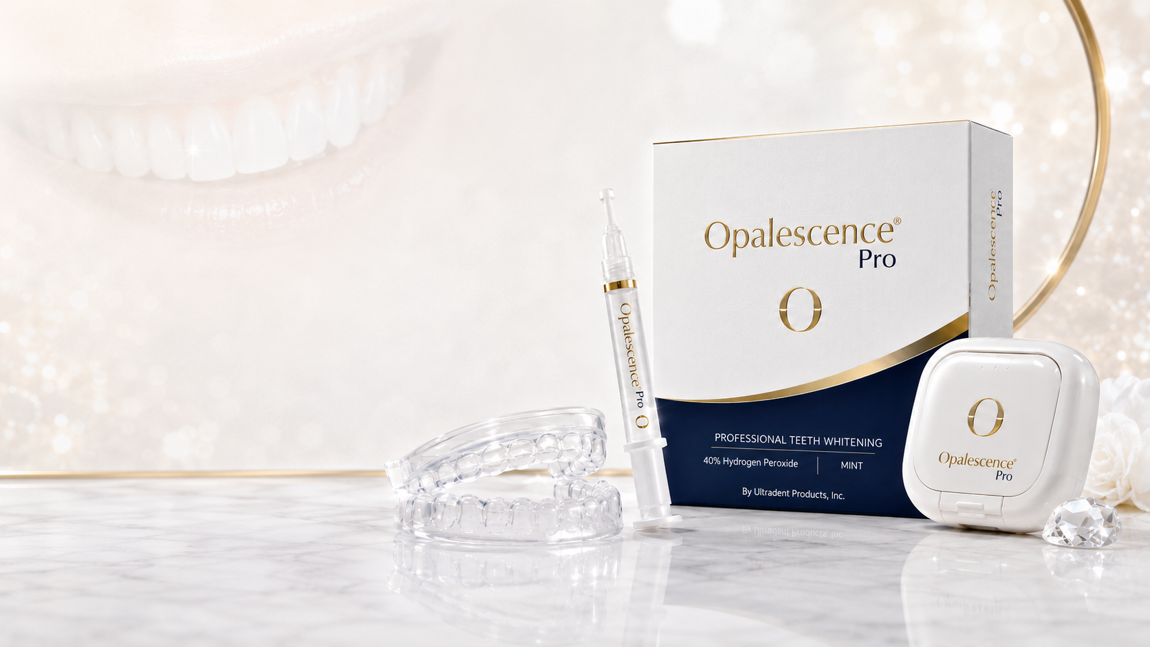 Opalescence teeth Whitening Background Image