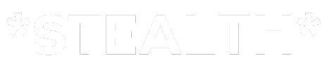 Stealth logo white