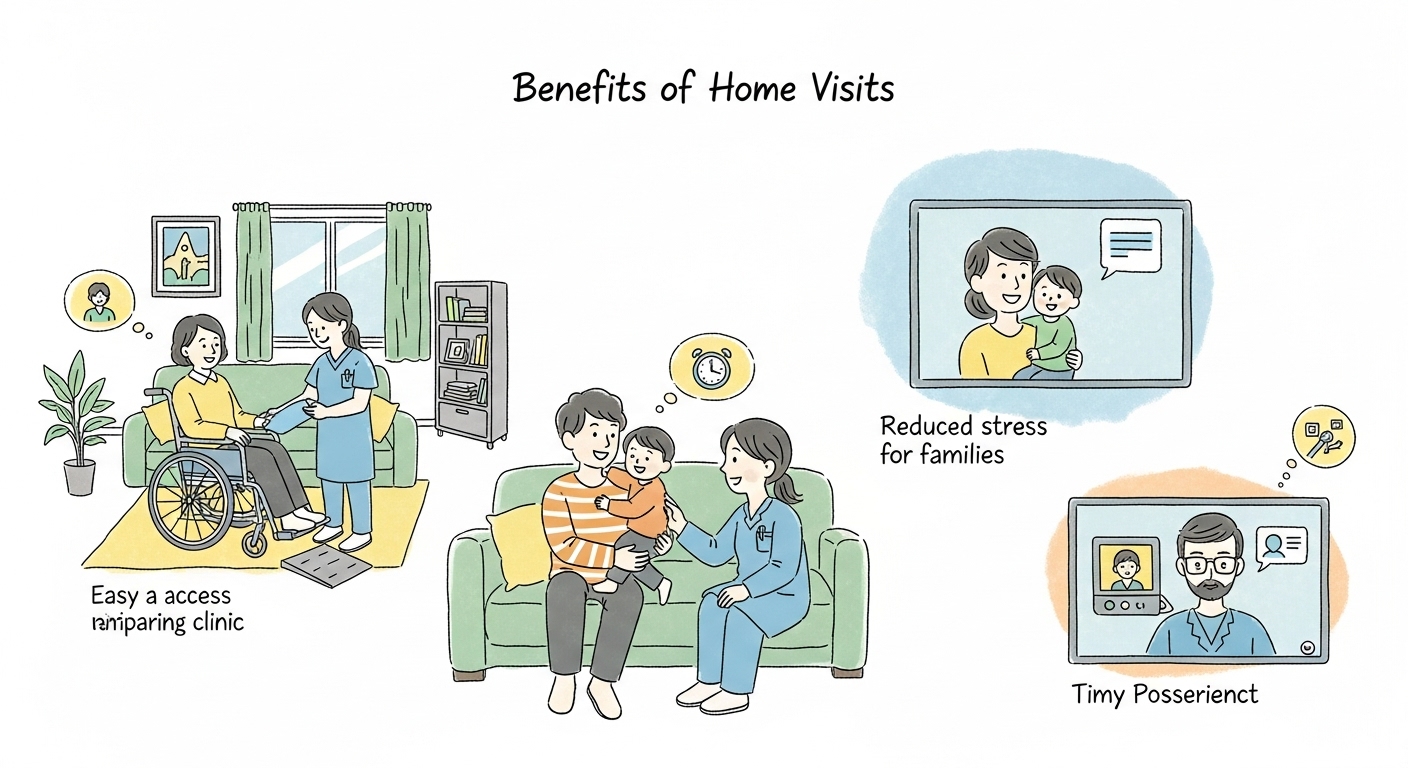 Hearing test at home for people with mobility issues.