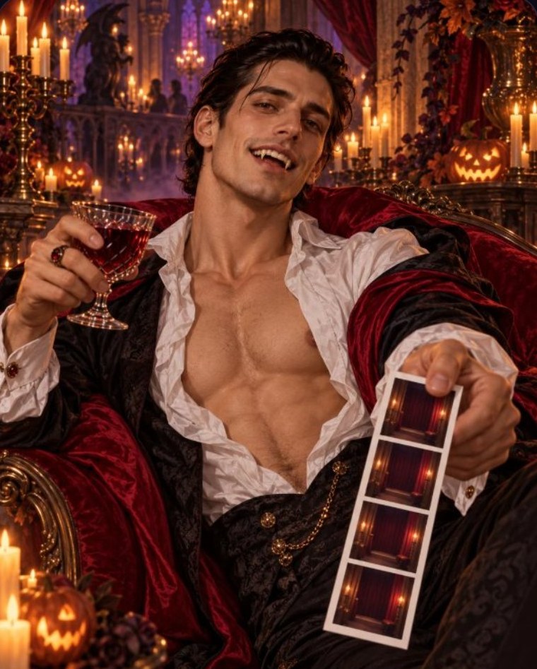 Rafe, a vampire at the Halloween party