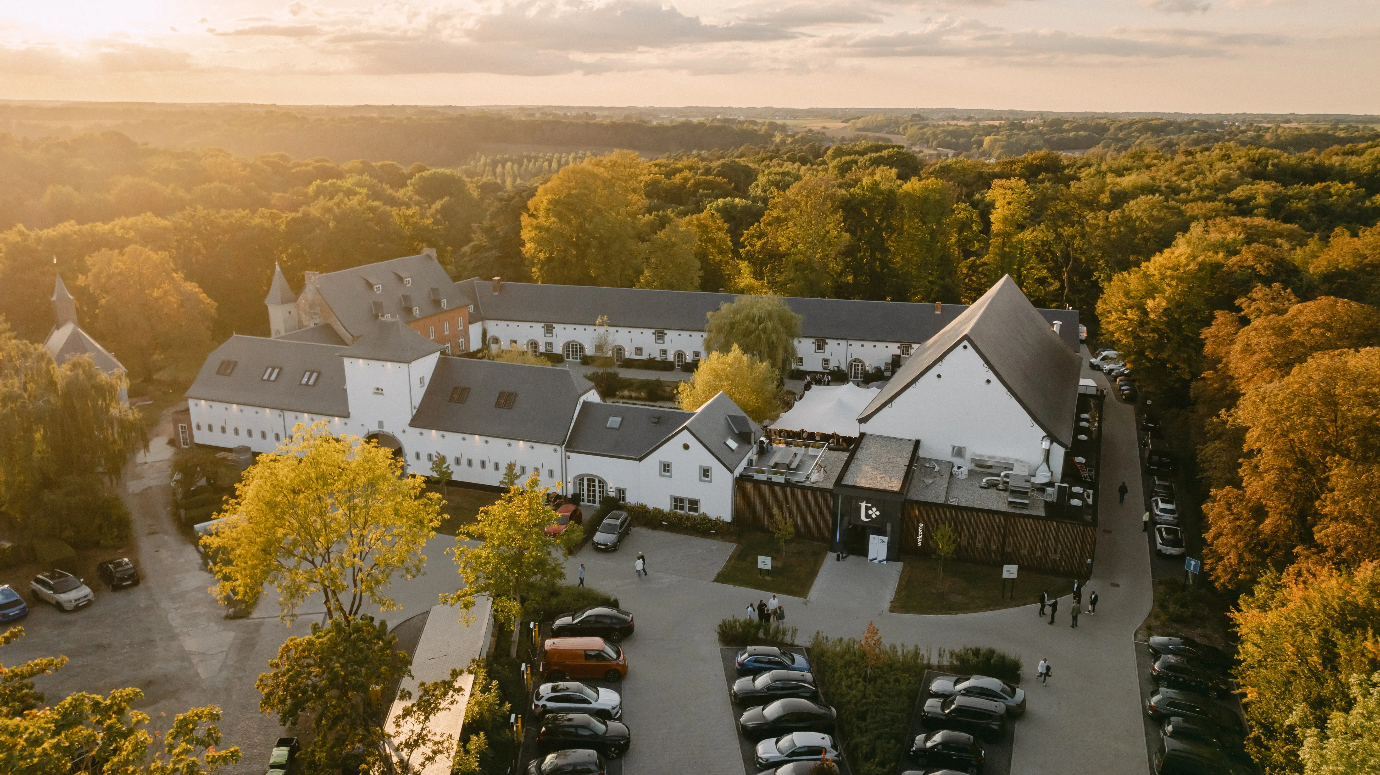 Vue aérienne des bâtiments Templiers 