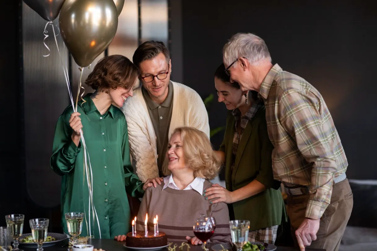 Family having a birthday party