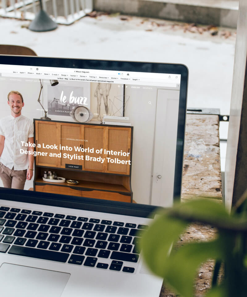 Webflow website on a laptop