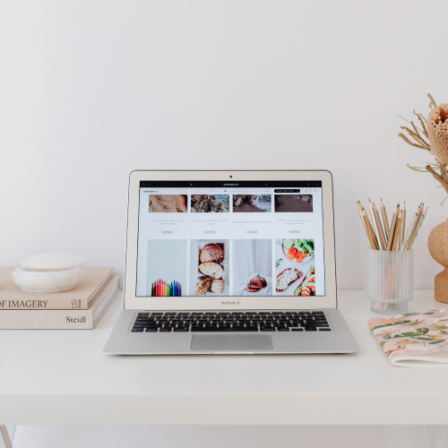 Laptop on a desk