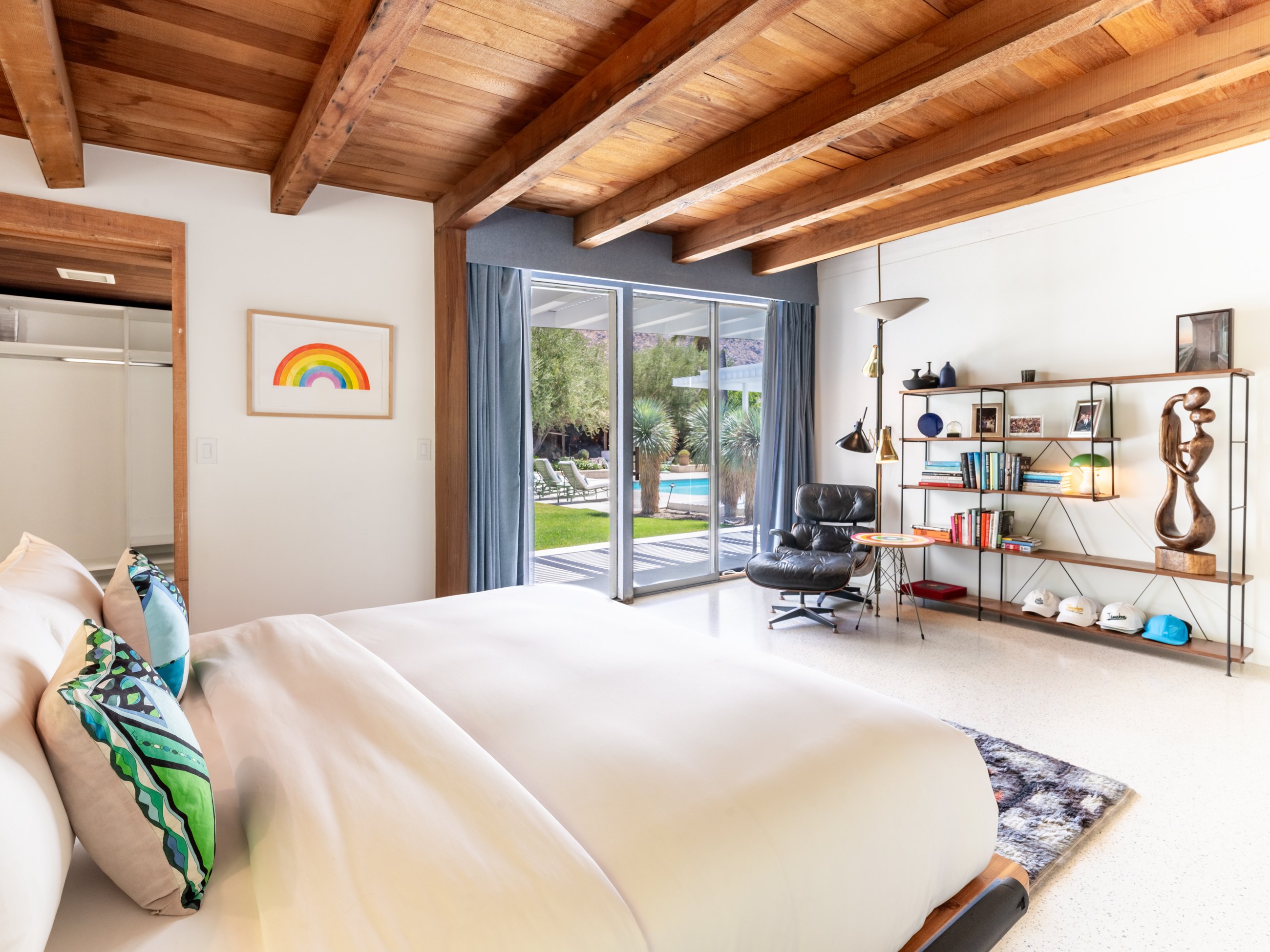 Second view of the beamed bedroom