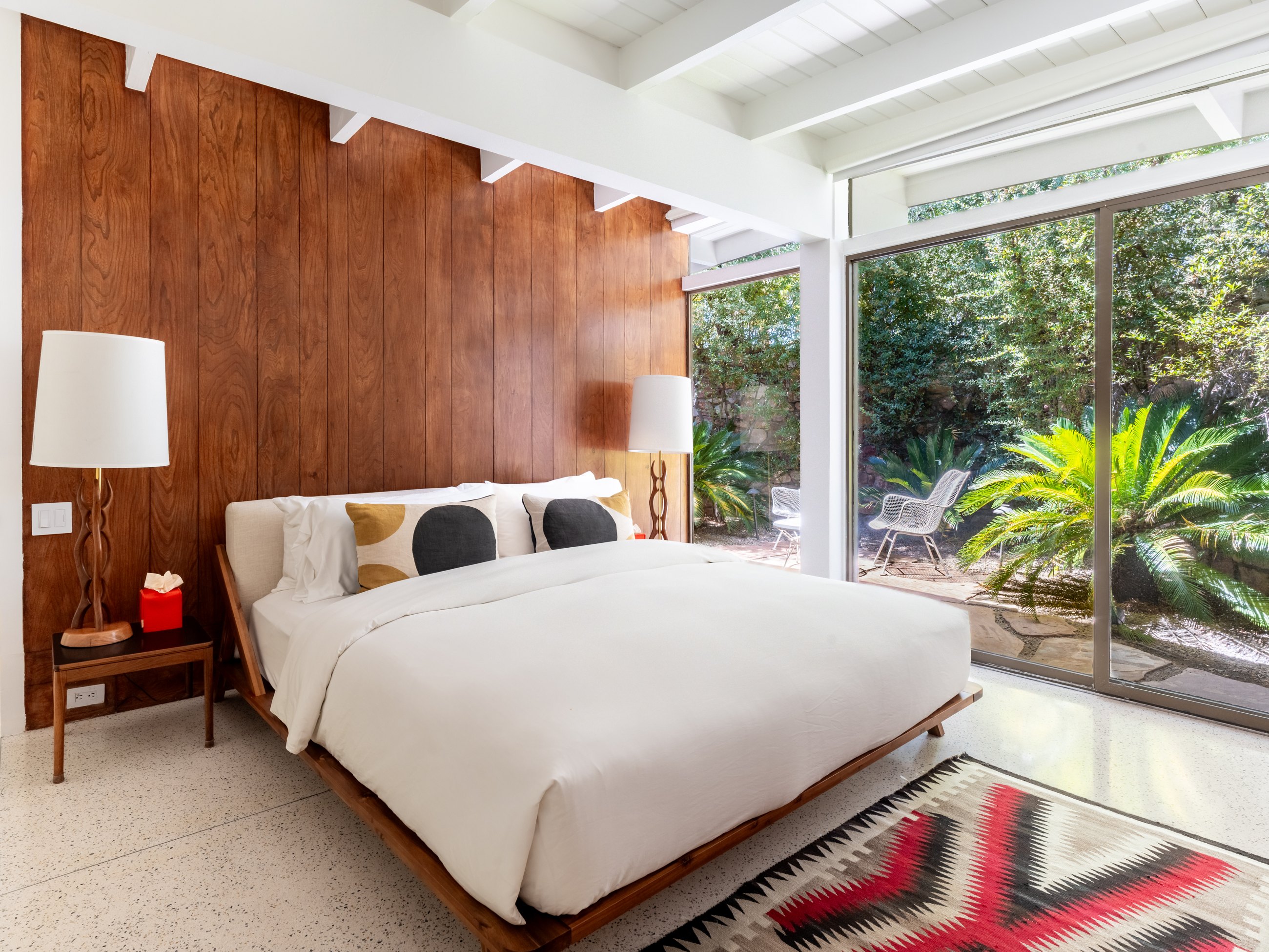 Bedroom with walnut accents