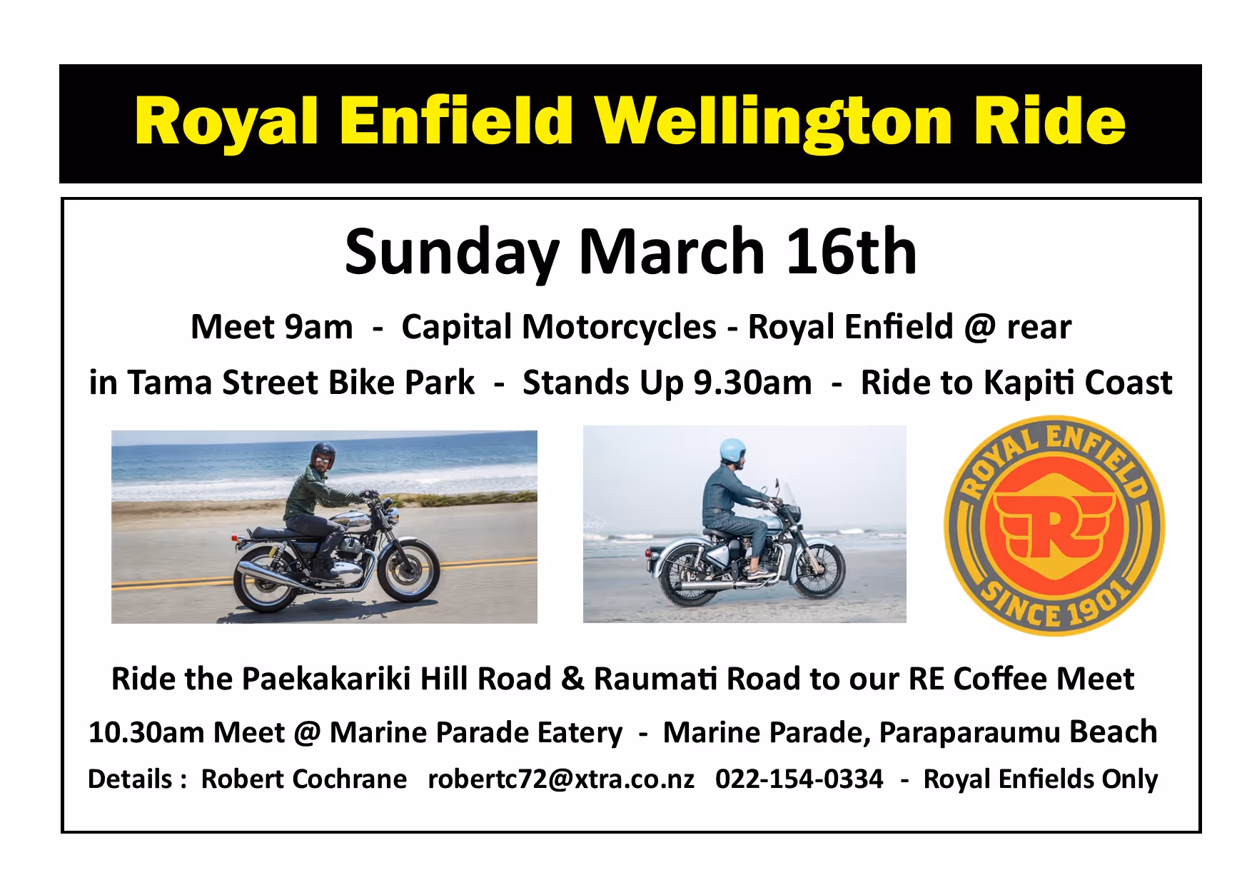 WELLINGTON ROYAL ENFIELD RIDE
