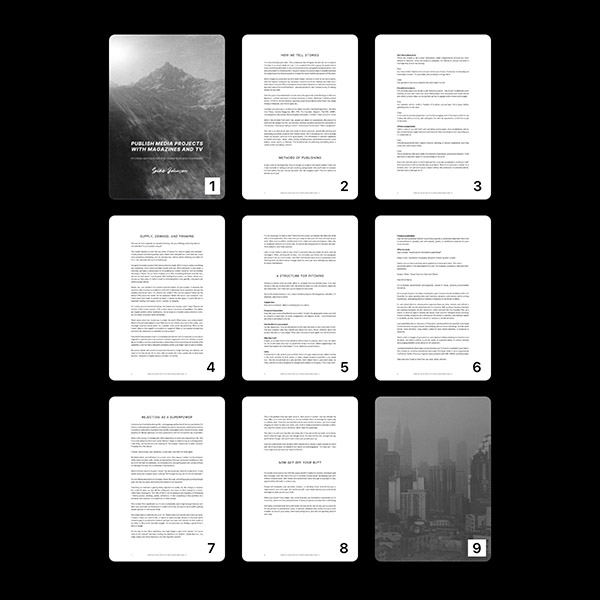 Preview of internal pages from the eBook 'Publish Media Projects with Magazines and TV'