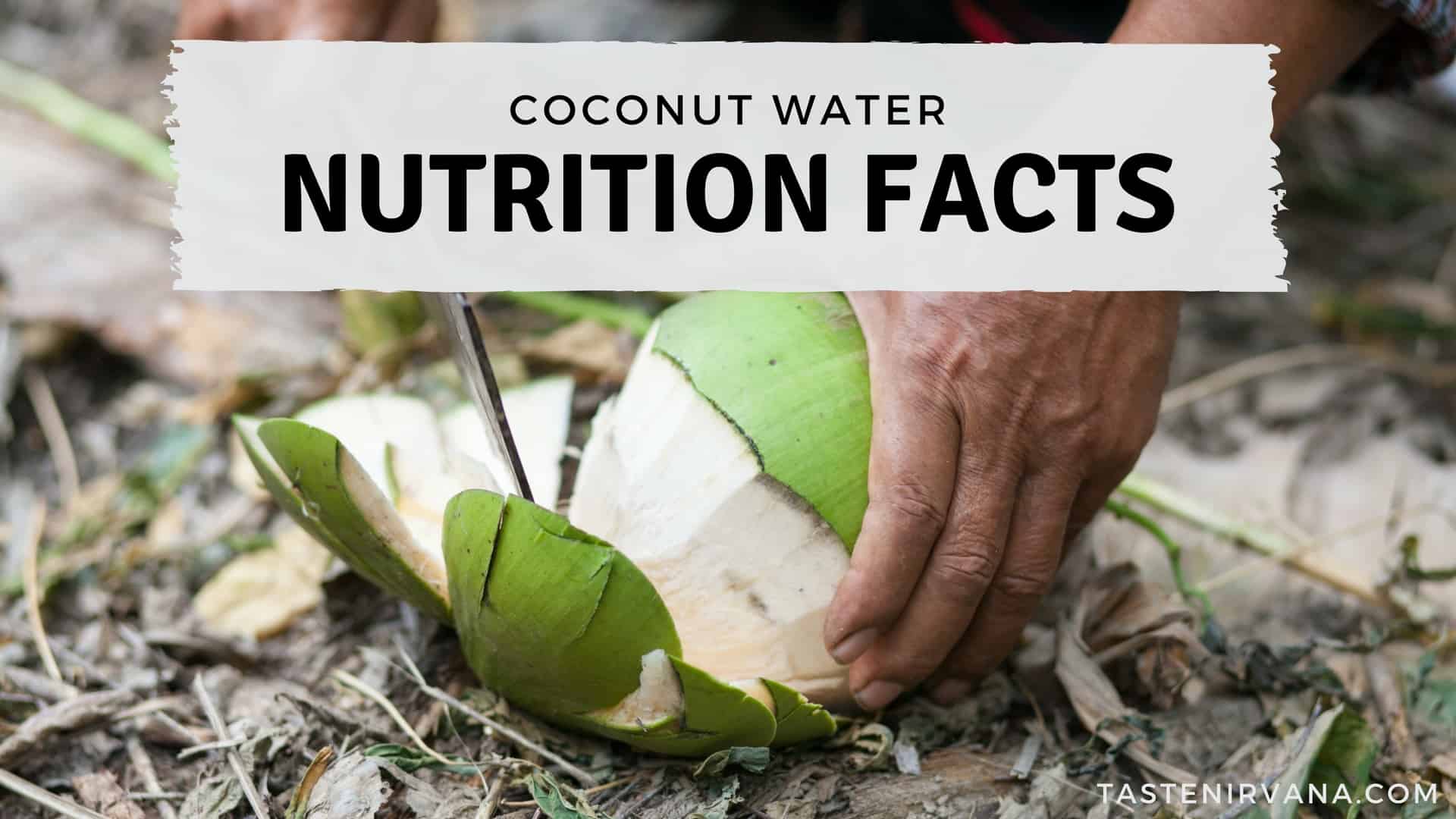Información nutricional del agua de coco