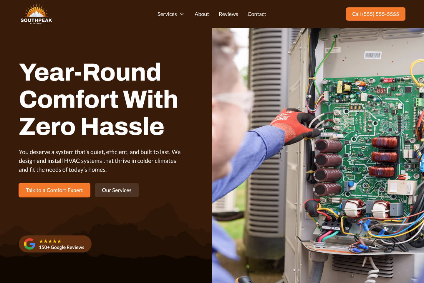 hvac website design