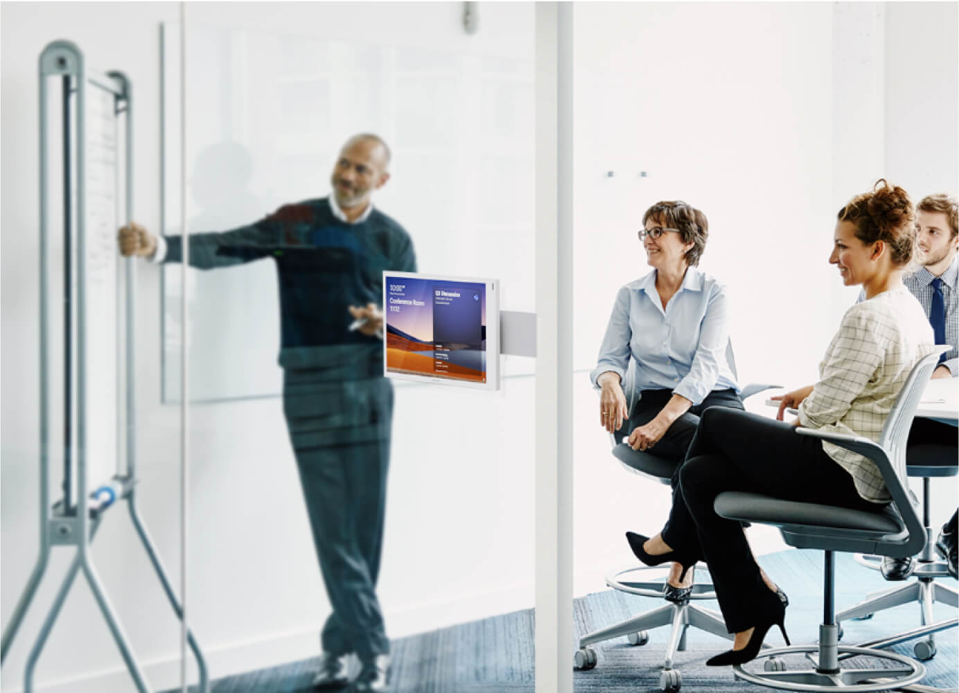 People inside a meeting room