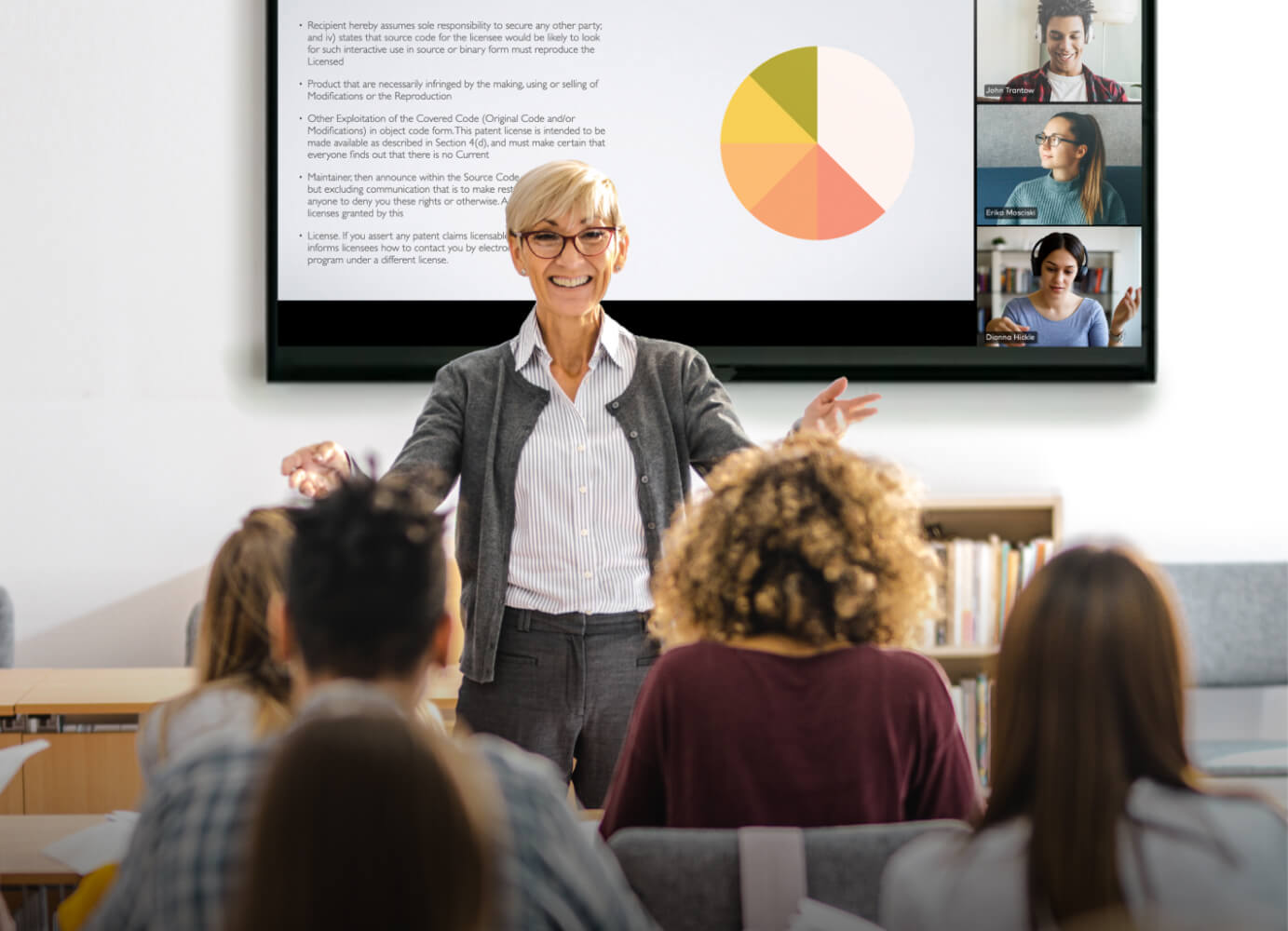 Teacher teaching a class