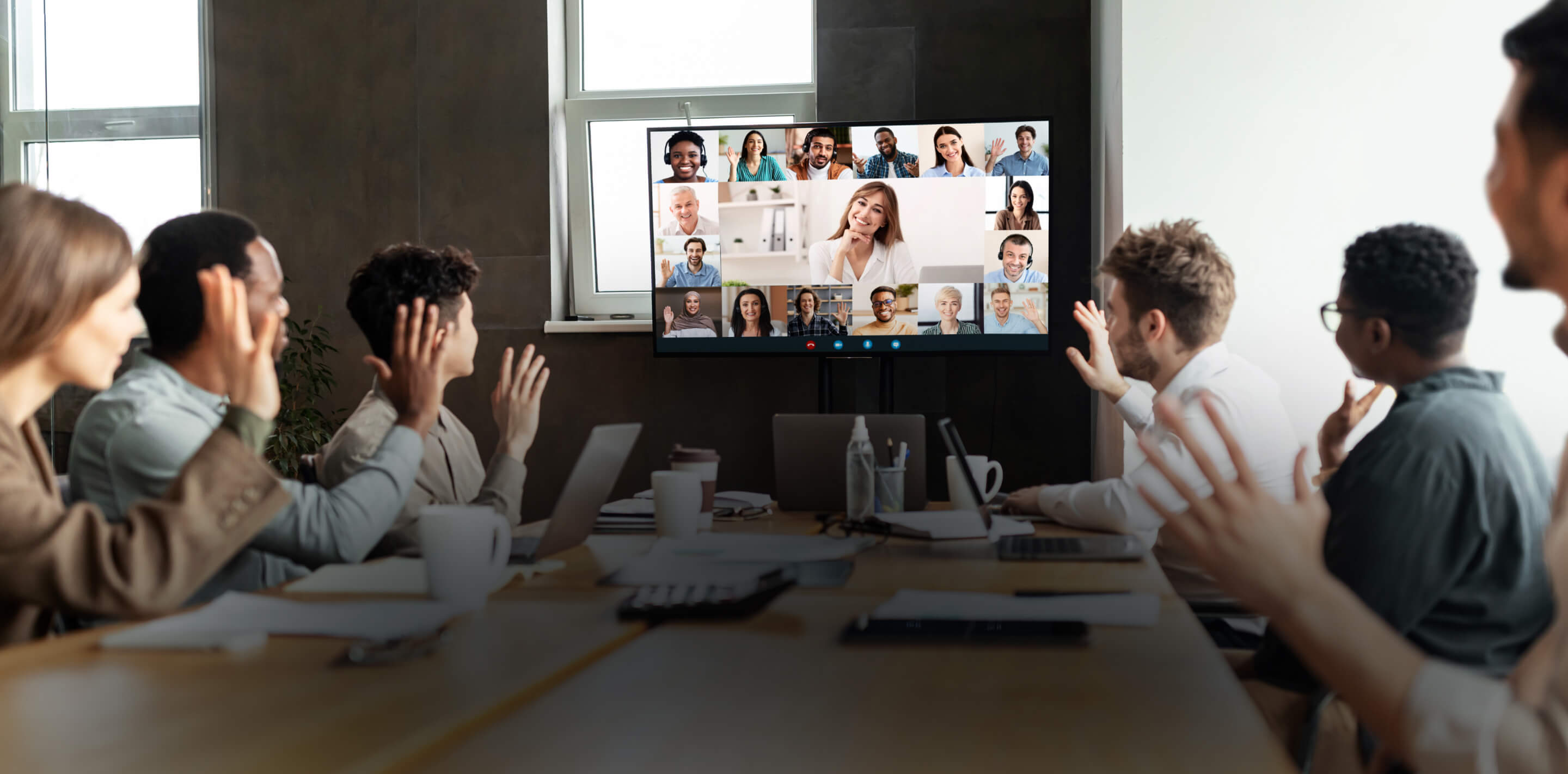 People inside a conference room