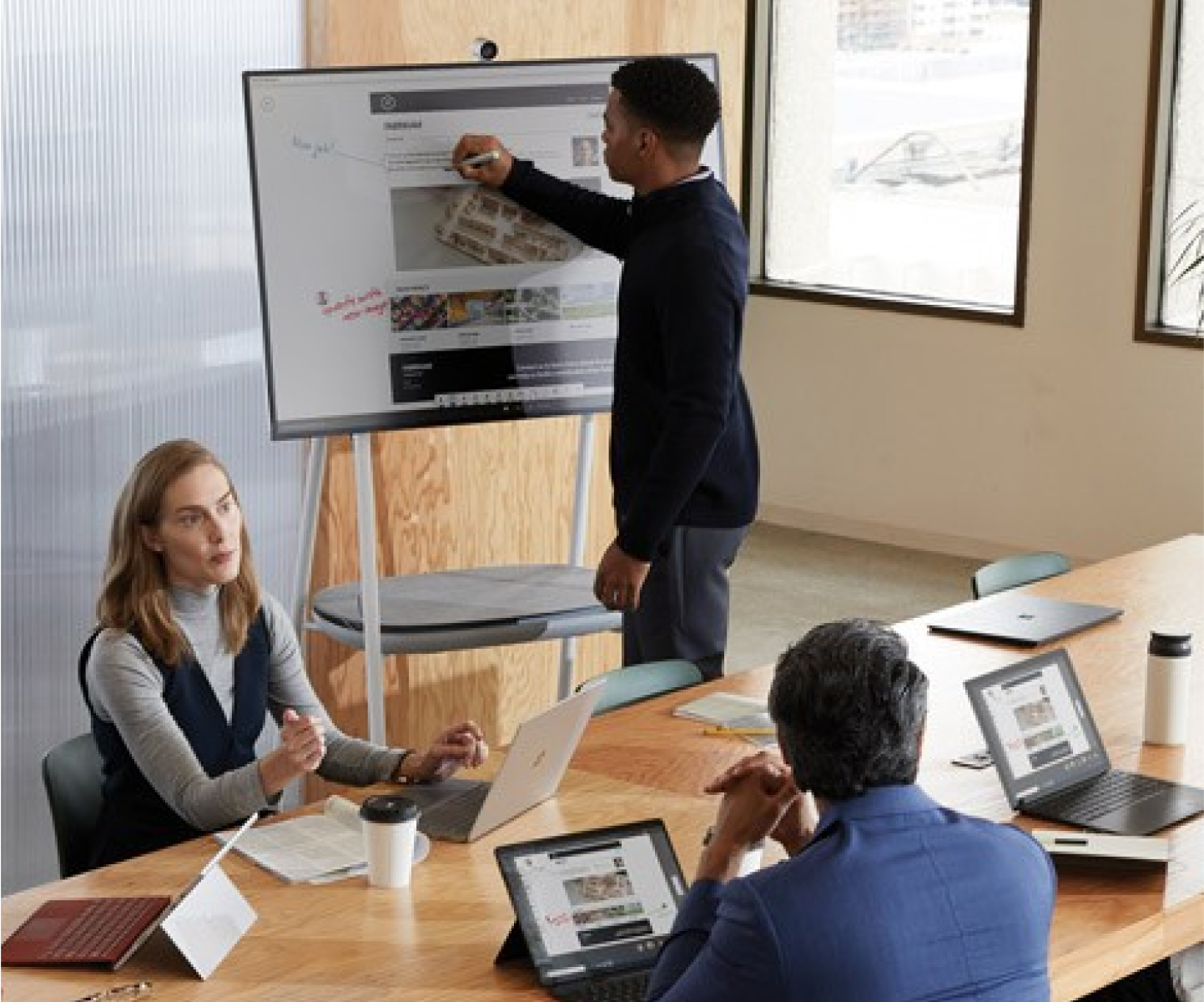 People inside a meeting room