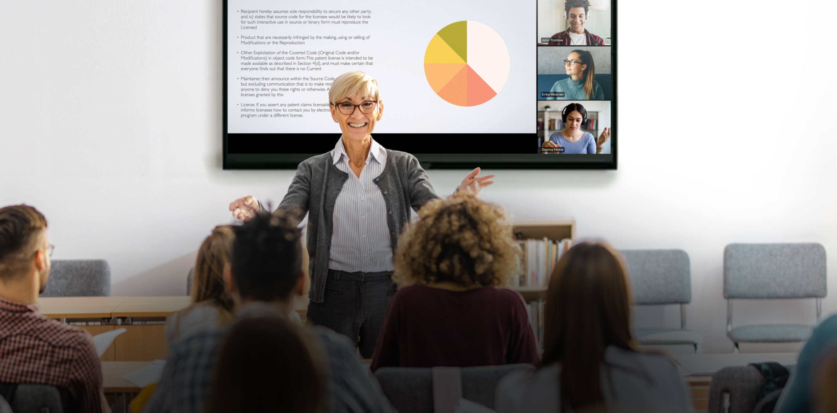 People inside a classroom