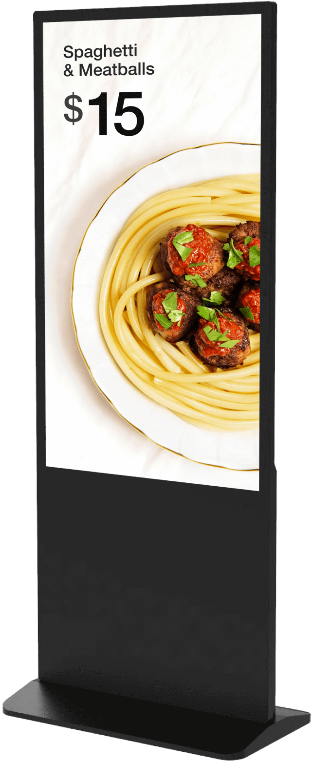 Vertical touch kiosk