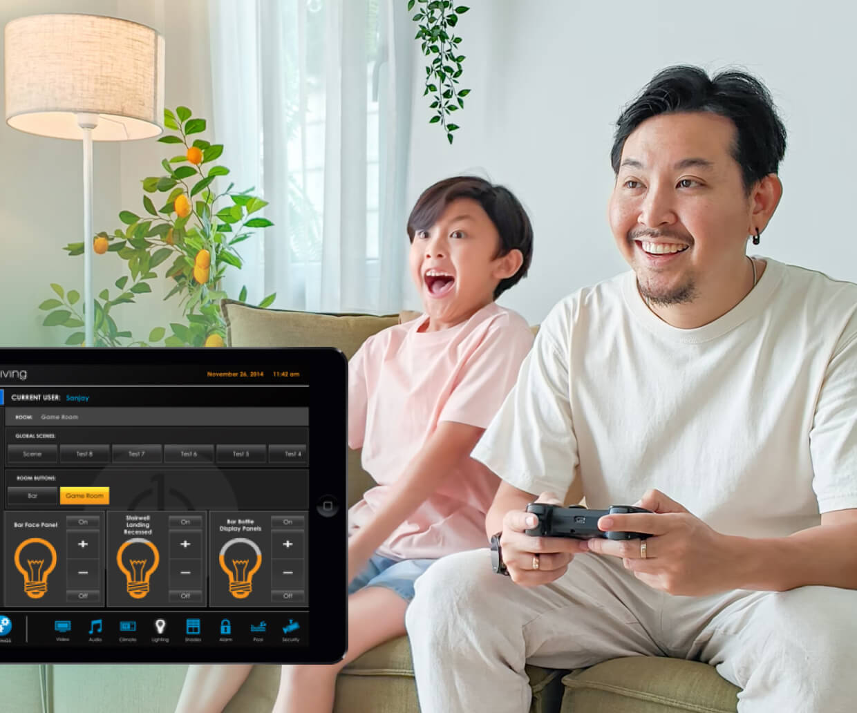 Two people playing video games 