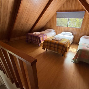family cottages bedroom with bed